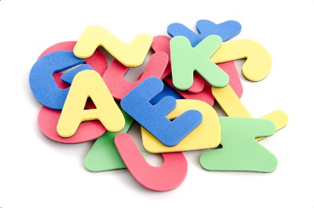 Buchstaben aus Moosgummi