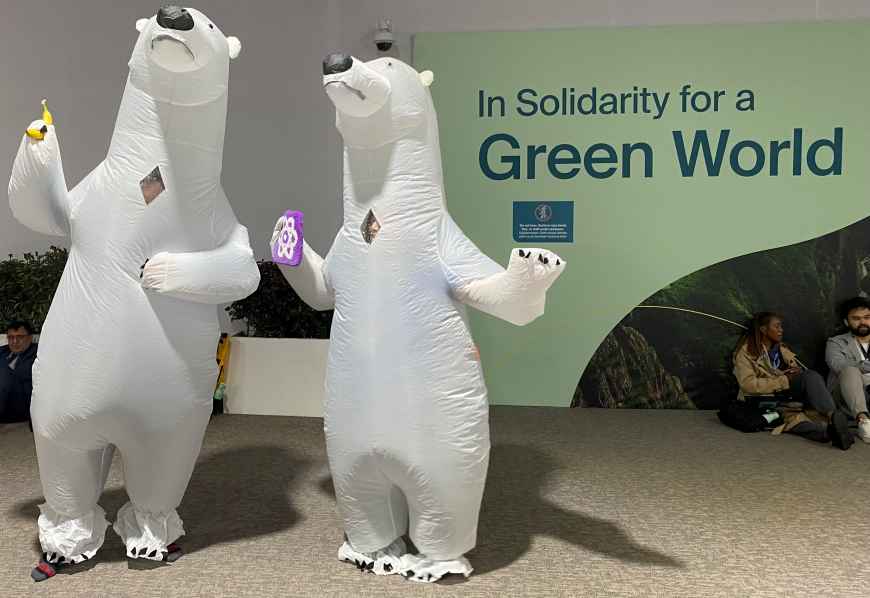 Eisbären solidarisch für eine grüne Welt