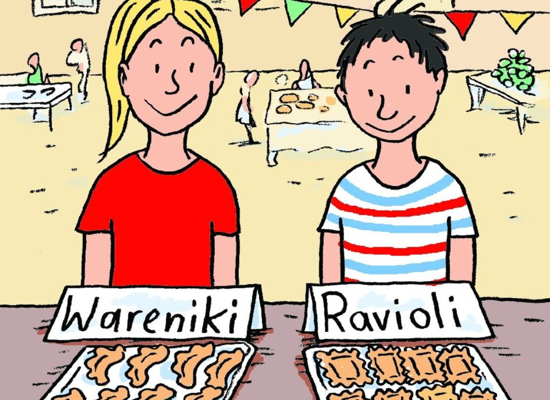 Milana und Elia auf dem Schulfest